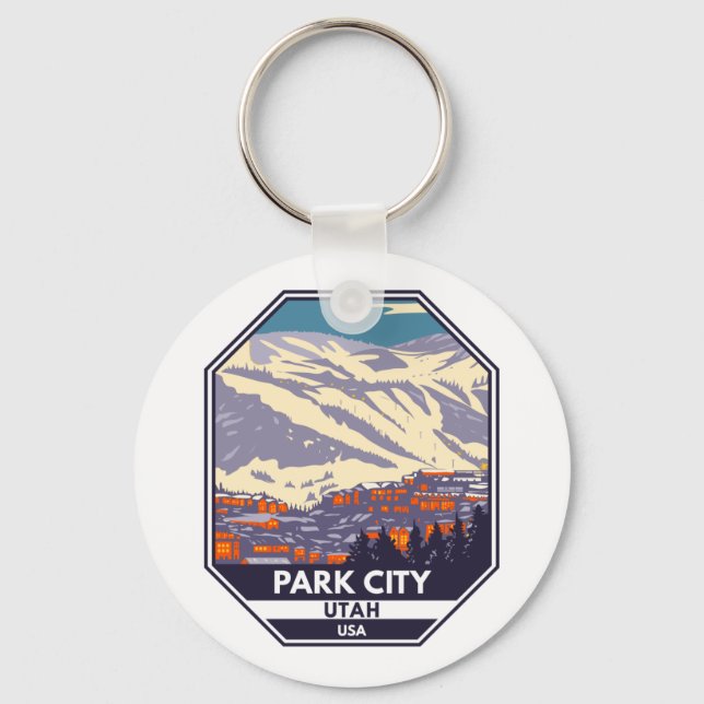Chaveiro Park City Utah Winter Area Emblem (Frente)