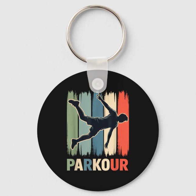 Chaveiro Parkour, Ginasta Urbano, Traceur, Corredor  (Frente)