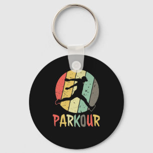 Chaveiro Parkour Logo in Retro Farben