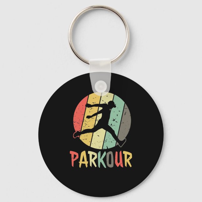 Chaveiro Parkour Logo in Retro Farben (Frente)