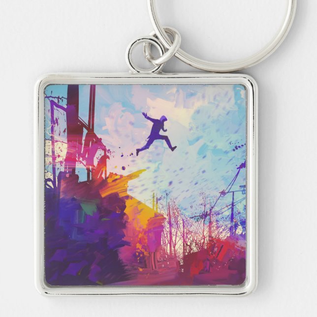 Chaveiro Parkour Urban Free Running Keyring (Frente)