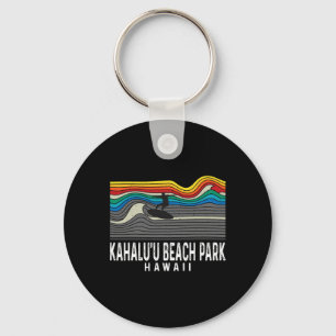 Chaveiro Parque de Praia Retro Kahalu'u Havaí Surfista Surf