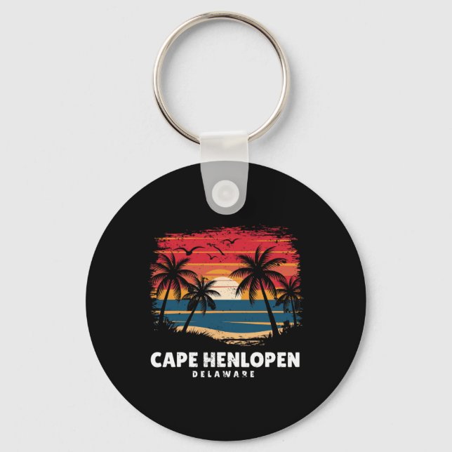 Chaveiro Parque Estadual Cape Henlopen Delaware Surfboarder (Frente)