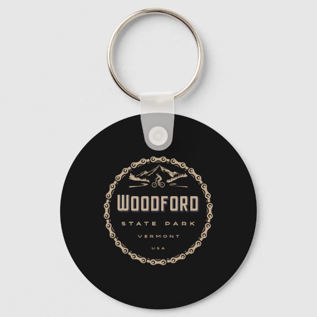 Chaveiro Parque Estadual de Woodford Vermont Bicicleta de M (Frente)