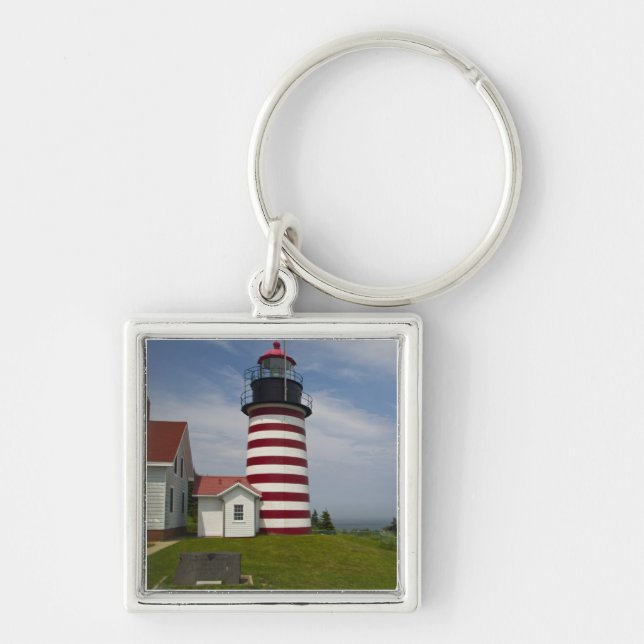 Chaveiro Parque Estadual do Farol West Quoddy Head é o (Frente)
