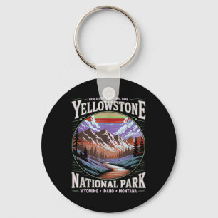 Chaveiro Parque Nacional de Yellowstone Montanha Vintage Na