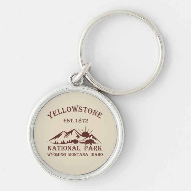 Chaveiro Parque Nacional Yellowstone Vintage (Frente)