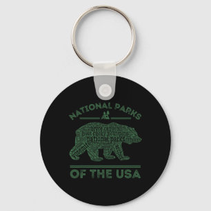 Chaveiro Parques Nacionais Urso Viagem de Mochila Acampamen