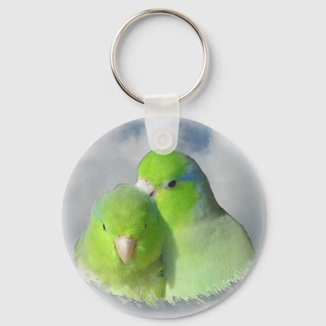 Chaveiro Parrotlet par verde (Frente)