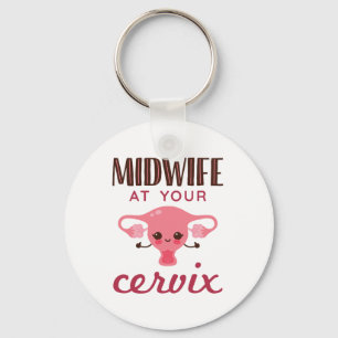 Chaveiro Parteira no seu Cervix Midwifery