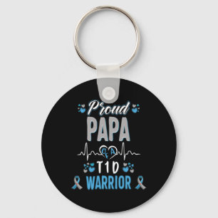 Chaveiro Particularidades de Papá com orgulho T1D Diabetes 