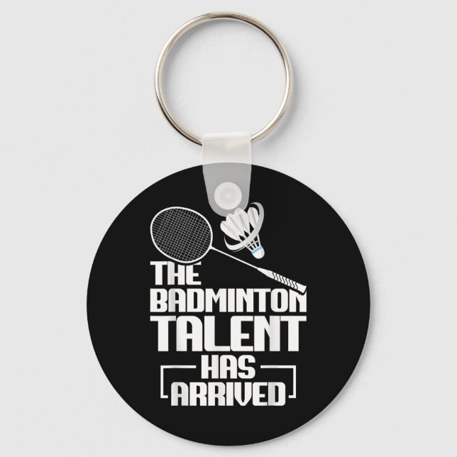 Chaveiro Partida de Badminton Talento Shuttle Jogador de Ba (Frente)