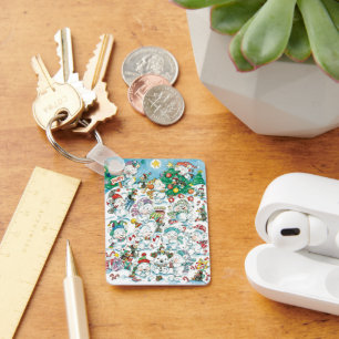 Chaveiro Partido bonito do pinguim do urso polar do Natal