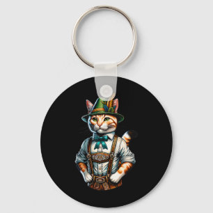 Chaveiro Partido de outubro Cat Funny Alemão Lederhosen da
