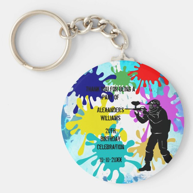 Chaveiro Partido Paintball (Frente)