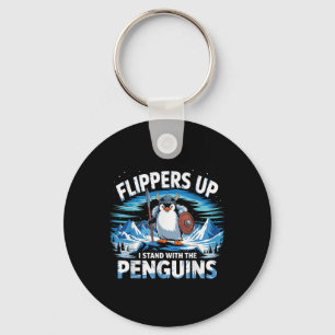 Chaveiro Pás Para Cima Eu Fico Com Pinguins Engraçados