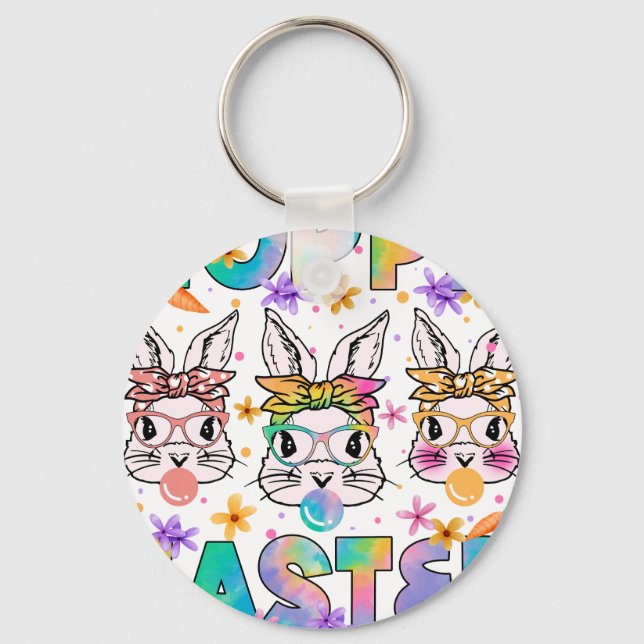 Chaveiro Páscoa alegre, retrô, vintage (Frente)