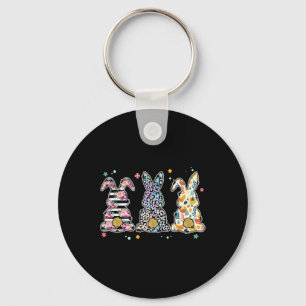 Chaveiro Páscoa Bonita Dia Leopard Bunny Felz pascoa Floral