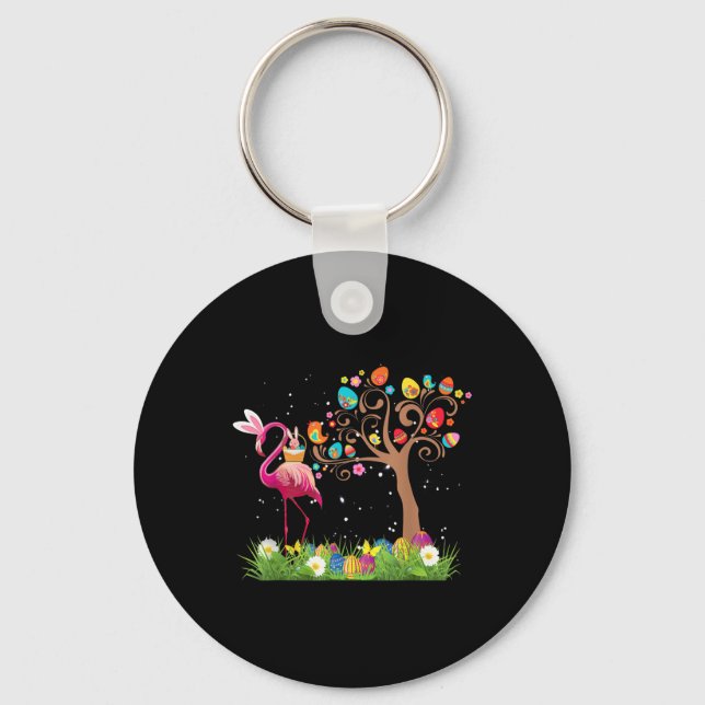 Chaveiro Páscoa Bunny Flamingo 2021 | Amantes Flamingo Cujo (Frente)