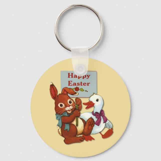 Chaveiro Páscoa de Pato e Coelho (Frente)