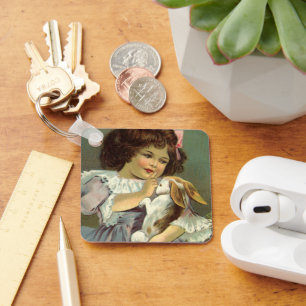 Chaveiro Páscoa do vintage, ovos do coelho de coelho da