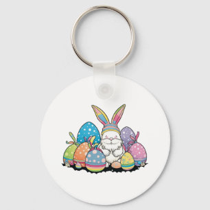 Chaveiro Páscoa Primavera Cute Gnomo Cura de Ovos