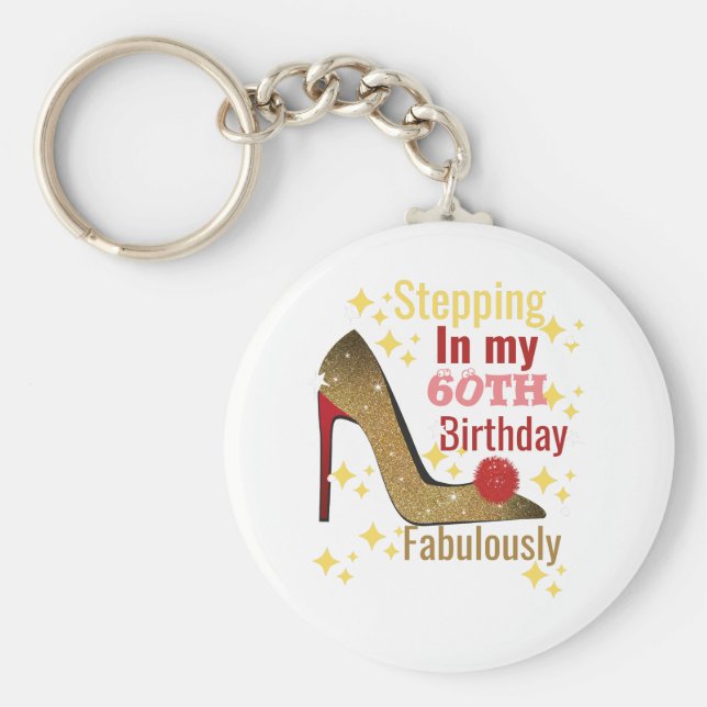 Chaveiro Passando no meu aniversário de 60 anos fabulosamen (Frente)