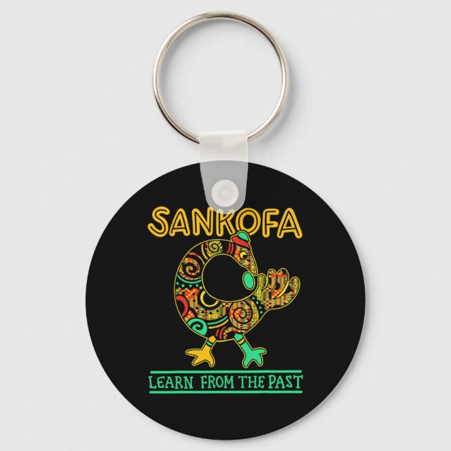 Chaveiro Pássaro africano Sankofa Mês da História Negra Jun (Frente)