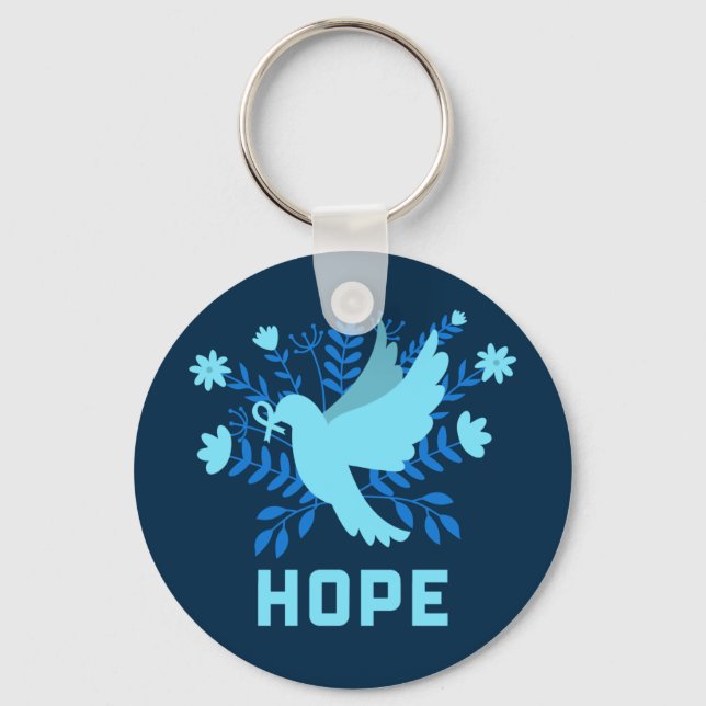 Chaveiro Pássaro Azul da Esperança e da Paz - Dove (Frente)