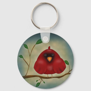 Chaveiro Pássaro Cardinal Vermelho