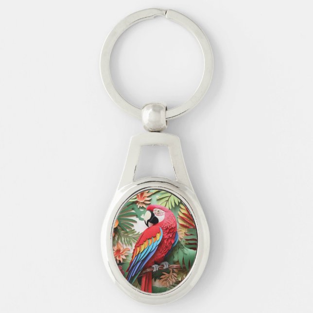 Chaveiro Pássaro Cloroso 3D Moderno (Frente)