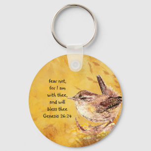 Chaveiro Pássaro da aguarela do incentivo do medo não