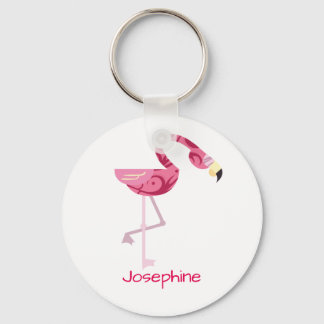 Chaveiro Pássaro Flamingo Rosa Personalizado