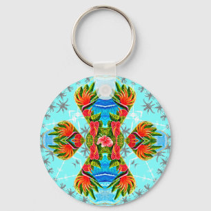 Chaveiro Pássaro Havaiano da Cruz do Paraíso (Azul)