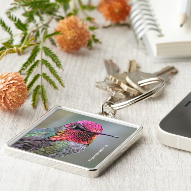 Chaveiro Pássaro Hummingbird da Anna, um homem espantoso, n (Lateral)