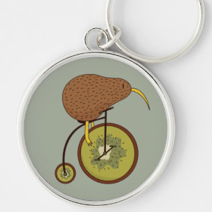 Chaveiro Pássaro Kiwi Legal no Design de Fruta Kiwi