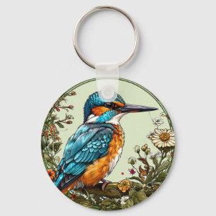 Chaveiro Pássaro Martim-pescador Vibrante
