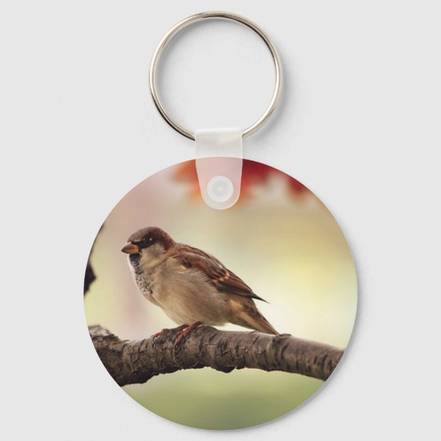 Chaveiro Pássaro Sparrow na árvore (Frente)