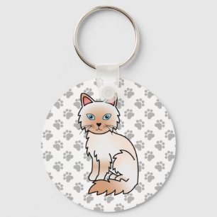 Chaveiro Pássaro Vermelho/Ragdolé Gato e Patas