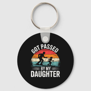 Chaveiro Passeio de Ped com Minha Filha Pai de Esqui Retro