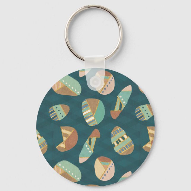 Chaveiro Passo Geo Externo | Padrão Azul (Frente)