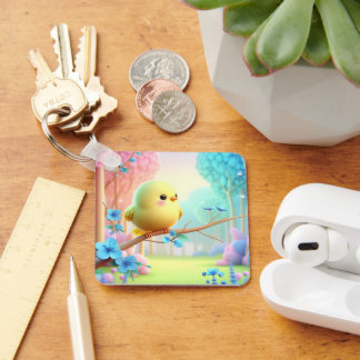 Chaveiro Pastel Bloom Keychain — Floral Charm for Bags & Ke