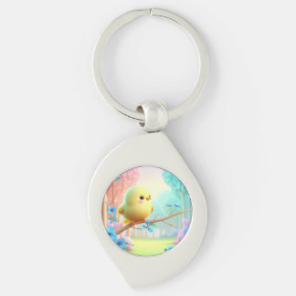 Chaveiro Pastel Bloom Keychain — Floral Charm for Bags & Ke