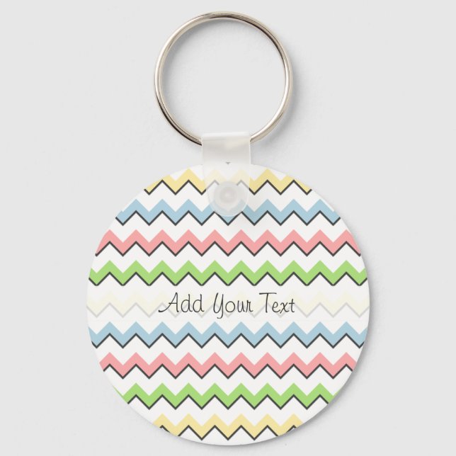 Chaveiro Pastel Chevron-Drop Shadow por Shirley Taylor (Frente)