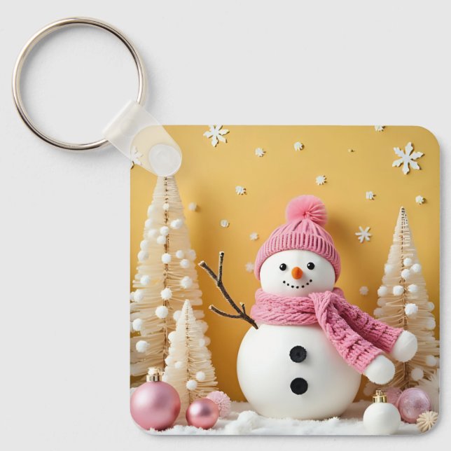 Chaveiro Pastel Christmas - Metal Keychain (Frente)