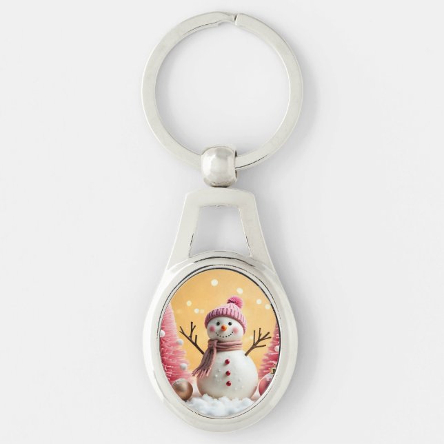 Chaveiro Pastel Christmas - Metal Keychain (Frente)