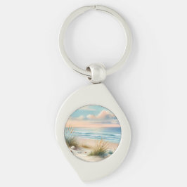 Chaveiro Pastel Coastal Dunes Watercolor