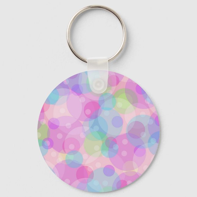 Chaveiro Pastel Colorful Circles Pattern (Frente)