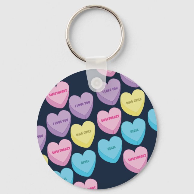 Chaveiro Pastel Conversation Hearts (Frente)