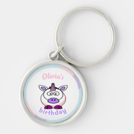 Chaveiro Pastel de aniversário personalizado unicórnio colo